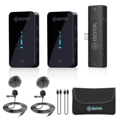 Microfone BOYA BY-XM6-K6 Wireless Dual-Channel 2.4GHz USB-C