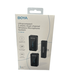 Microfone BOYA BY-XM6-S6 Sem Fio Wireless Dual-Channel 2.4GHz Profissional