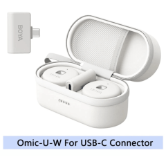 Microfone BOYA OMIC-U-B Wireless com 1 Receptor Branco