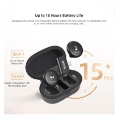 Microfone BOYA OMIC-U-B Wireless com 1 Receptor Sistema Sem Fio