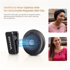 Microfone BOYA OMIC-U-B Wireless com 1 Receptor