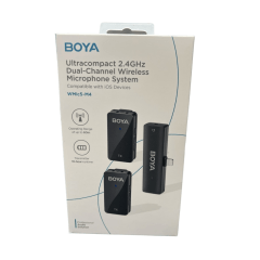 Microfone BOYA WMic5-M4 Ultracompacto Wireless 2.4GHz Dual-Channel Microfone BOYA WMic5-M4 Ultracompacto Wireless 2.4GHz Dual-Channel