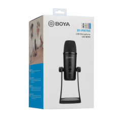 Microfone Condensador USB BOYA BY-PM700SP Preto Profissional