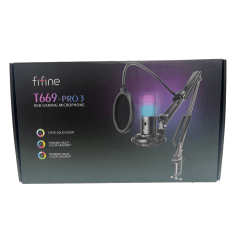 Microfone Condenser Fifine T669 Pro 2 Rgb Gaming Michophone Boya