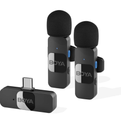 Microfone de Lapela BOYA BY-V20 Wireless USB-C Duplo 2 Microfones