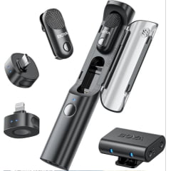 Microfone de Lapela BOYA Magic-02 para iPhone, Android e Câmera