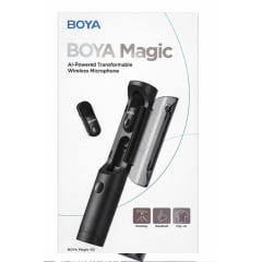 Microfone de Lapela BOYA Magic-02 para iPhone, Android e Câmera