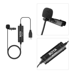Microfone de Lapela Condensador Tipo-C BOYA BY-DM2