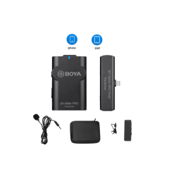 Microfone de Lapela Sem Fio BOYA BY-WM4 Pro-K3 para iOS Lightning