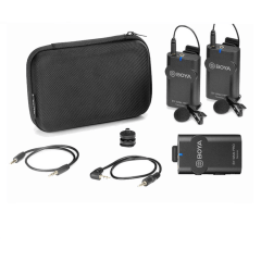 Microfone Lapela Duplo Sem Fio BOYA BY-WM4 Pro-K2 Wireless TRS P2
