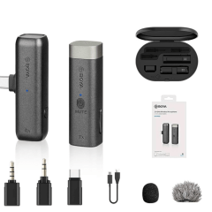 Microfone Lapela Sem Fio BOYA BY-WM3U USB-C para Smartphones Android