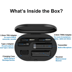 Microfone Lapela Sem Fio BOYA BY-WM3U USB-C para Smartphones