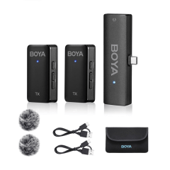 Microfone Sem Fio BOYA WMic5-M6 2.4GHz Dual-Channel USB-C