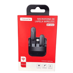 Microfone Sem Fio Lapela Lightning Tomate MT-2216A para iPhone Wireless Microfone Sem Fio Lapela Lightning Tomate MT-2216A para iPhone Wireless