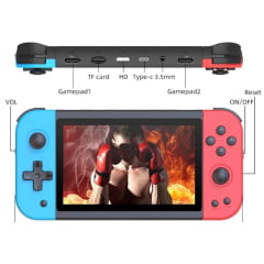 Console Mini Vídeo Game Portátil 10 Mil Jogos Retrô Tela 5.8 Polegadas A-8299
