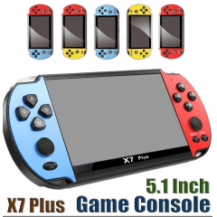 X7 Console Portátil 5.1 Polegadas | 10.000 Jogos | Estilo PSP Multiplataforma
