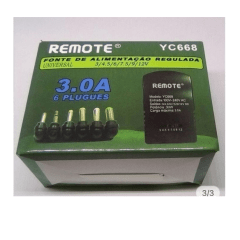 onte de Alimentação Universal AC Bivolt 3A com Tensões Ajustáveis