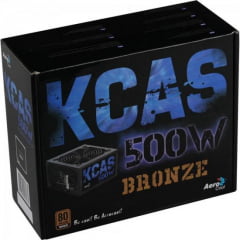 Fonte ATX KCAS 500W 80 Plus Bronze PFC Ativo AEROCOOL