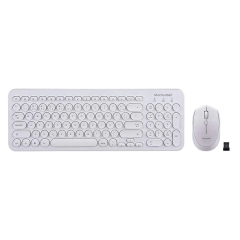 Kit Teclado e Mouse Sem Fio Multilaser TC232 2.4GHz Branco – Design Elegante e Confortável