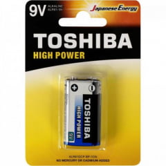 Bateria Alcalina 9V 6LR61GCP TOSHIBA (Cartela com 1 Unid.) - CXF / 12