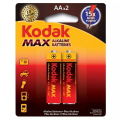 Pilha Aa Alcalina Max Cartela 2 unidades Kodak