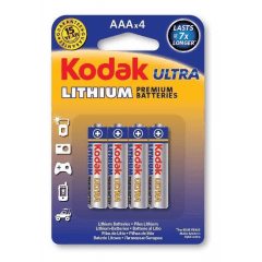 Pilha Kodak De Litio Ultra Aaa Embalagem Com 4 Unidades