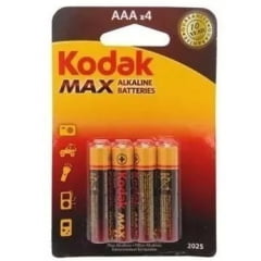 Pilhas Aaa palito Alcalina Max Kodak com 4 unidades