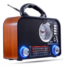 Rádio Bluetooth Retro D-f8 Fm Am Sw Usb Portátil Relógio (Vermelho)