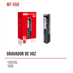 Gravador De Voz Digital Tomate Mt-556 8gb Lcd Mp3