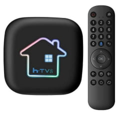 TV Box HTV H8 IPTV 4K Ultra HD com Wi-Fi – Modelo Original em Preto