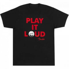 Camiseta Play It Loud "M" Preta Fender