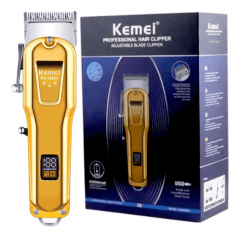 Maquina De Corte Kemei 2600A Visor LCD Profissional Gold