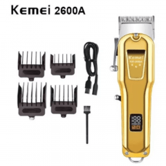 Maquina De Corte Kemei 2600A Visor LCD Profissional Gold