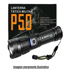 Lanterna P50 com pilha inclusa 26650 