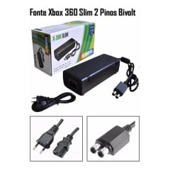 Fonte Xbox 2 Pinos X360 Bivolt 100% Compatível Qualidade Top