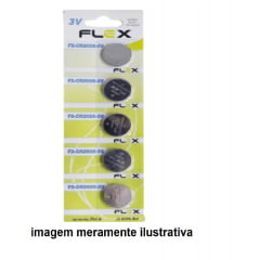 Bateria de Lítio CR 2025 Flex cartela com 5 unidades - BAZZI COMPANY COM