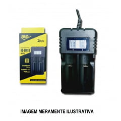 Carregador Duplo Lcd Bateria 18650 16340 14500 26650 