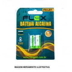 Pilha Bateria Lr1 1.5v Alcalina Flex Fx-lr1 910a/901a/e90