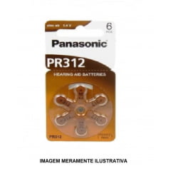 Pilha Zinco Auditiva 1,4V PR13H PANASONIC (Cartela com 6 Unid.)