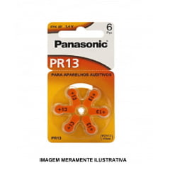 Pilha Zinco Auditiva 1,4V PR13H PANASONIC (Cartela com 6 Unid.)