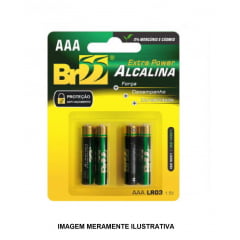 Pilha AAA Alcalina Extra Power Rlr03 Ct/4 Br55