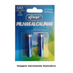 PILHAS ALCALINAS KNUP 2 UNIDADES AAA 1.5V-LR03 KP-2900AA 19DE