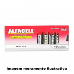 Pacote de Pilha AAA 1-5V com 10 peças Alfacell