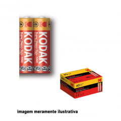 Pilha Kodak AAA de alta potencia de zinco (2 peças)