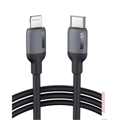  Cabo USB-C para Lightning UGREEN acabamento em Silicone 1m preto Ref 20304 Marca Ugreen Modelo US387 