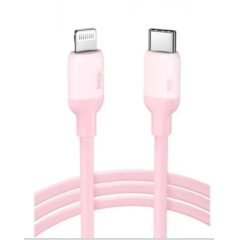 Cabo USB-C para Lightning UGREEN acabamento em Silicone 1m (rosa) (Ref. 60625) Marca: Ugreen