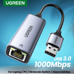 Adaptador Ethernet USB-C para to 10/100/1000M UGREEN (cinza espacial) (Ref. 50737)
