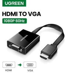 UGreen Adaptador Hdmi Para VGA + Audio P2 Alimentado USB PS4