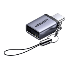 UGREEN Adaptador Tipo C para USB 3.0 A com Cordão Cinza