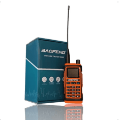 Radio Amador Comunicador Baofeng Uv17 Uhf Vhf Am Fm Aviação Bandas De Freqüência Vhf Uhf Fm Cor Laranja